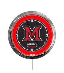 Miami University (OH) 16" Multi Color LED Wall Clock