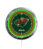 Minnesota Wild 16" Multi Color LED Wall Clock