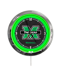 Marshall University 16" Multi Color LED Wall Clock