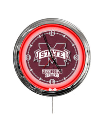 Mississippi State University 16" Multi Color LED Wall Clock