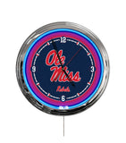 University of Mississippi 16" Multi Color LED Wall Clock