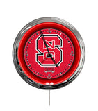 North Carolina State University 16" Multi Color LED Wall Clock