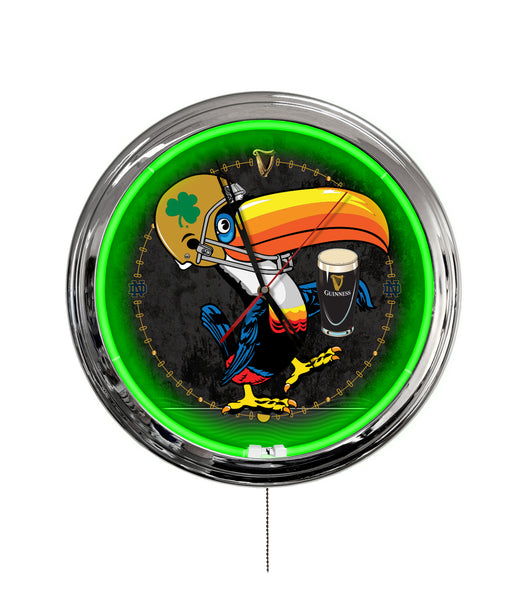 Notre Dame - Guinness (Toucan) 16" Multi Color LED Wall Clock