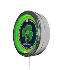 Notre Dame (Shamrock) 16" Multi Color LED Wall Clock