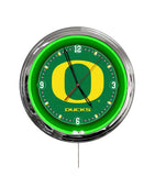 University of Oregon Ducks 16" Multi Color LED Wall Clock