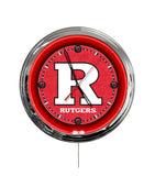 Rutgers 16" Multi Color LED Wall Clock