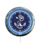 US Naval Academy 16" Multi Color LED Wall Clock