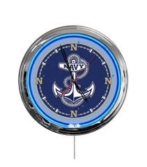 US Naval Academy 16" Multi Color LED Wall Clock