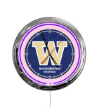 University of Washington 16" Multi Color LED Wall Clock