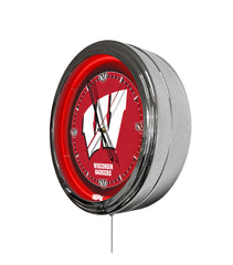 University of Wisconsin (W) 16" Multi Color LED Wall Clock