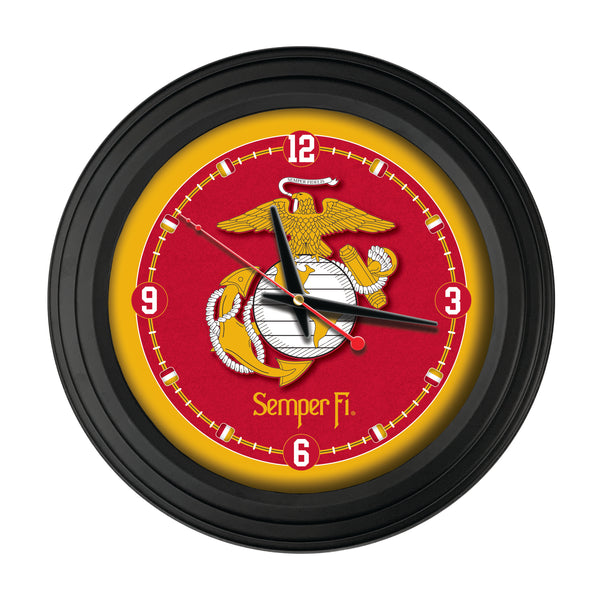 United States Marine Corps (Red/Yellow) 15" Traditional Wall Clock