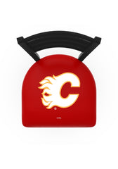 NHL Calgary Flames Stationary Bar Stool | Calgary Flames NHL Hockey Team Logo Stationary Bar Stools and Counter Stool