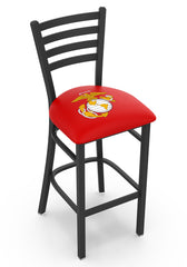 Traditional Red and Yellow United States Military Marines Stationary Bar Stool | US Marines Stationary Bar Stool or Counter Stool