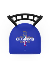 Texas Rangers 2023 World Series Champions L018 Bar Stool | MLB Texas Rangers 2023 World Series Champion Team Logo Bar Stool Top View