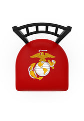 Traditional Red and Yellow United States Marine Corps L018 Bar Stool | United States Marine Corps Bar Stool