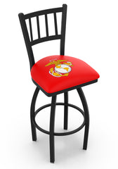 Traditional Red and Yellow United States Marine Corps L018 Bar Stool | United States Marine Corps Bar Stool