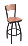 VP Racing L038 Laser Engraved Wood Back Bar Stool by Holland Bar Stool