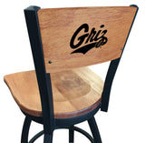 University of Montana Grizzlies L038 Laser Engraved Bar Stool by Holland Bar Stool