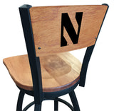 Northwestern Wildcats L038 Laser Engraved Bar Stool by Holland Bar Stool