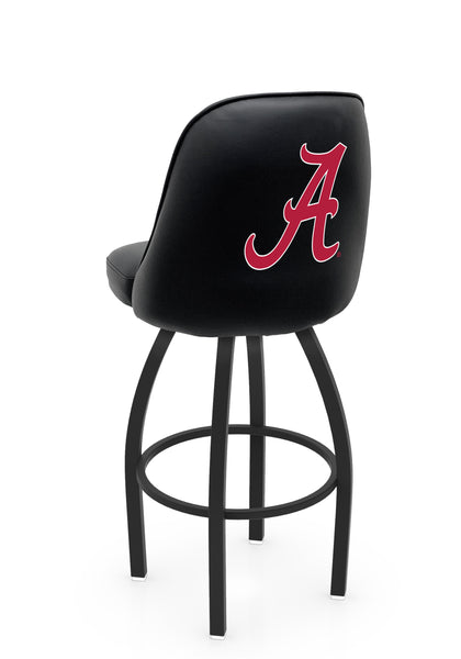 Alabama Elephant Roll Script A L048 Swivel Bar Stool with Full Bucket Seat | NCAA Alabama Roll Tide Full Bucket Bar Stool with Logo