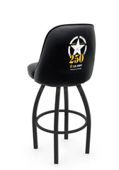 United States Army 250th Anniversary L048 Swivel Bar Stool with Full Bucket Seat | U.S. Army 250th Anniversary Full Bucket Bar Stool with Logo