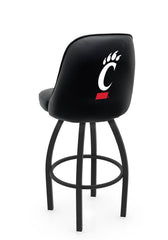 University of Cincinnati L048 Swivel Bar Stool with Full Bucket Seat | NCAA University of Cincinnati Full Bucket Bar Stool with Bearcats Logo