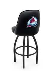 NHL Colorado Avalanche L048 Swivel Bar Stool with Full Bucket Seat | Colorado Avalanche Hockey Team Full Bucket Bar Stool with Licensed Logo
