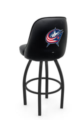 NHL Columbus Blue Jackets L048 Swivel Bar Stool with Full Bucket Seat | Columbus Blue Jackets Hockey Team Full Bucket Bar Stool with Licensed Logo