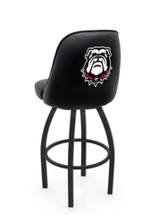 University of Georgia L048 Swivel Bar Stool with Full Bucket Seat | NCAA University of Georgia Full Bucket Bar Stool with Bulldogs Logo