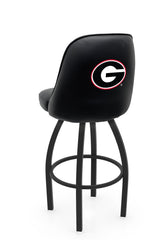 University of Georgia L048 Swivel Bar Stool with Full Bucket Seat | NCAA University of Georgia Full Bucket Bar Stool with G Script Logo