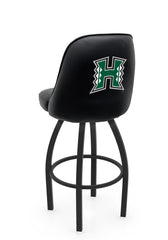 University of Hawaii L048 Swivel Bar Stool with Full Bucket Seat | NCAA University of Hawaii Full Bucket Bar Stool with Rainbow Warriors Logo