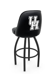 University of Houston L048 Swivel Bar Stool with Full Bucket Seat | NCAA University of Houston Full Bucket Bar Stool with Cougars Logo