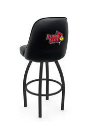 Illinois State University L048 Swivel Bar Stool with Full Bucket Seat | NCAA Illinois State University Full Bucket Bar Stool with Red Birds Logo