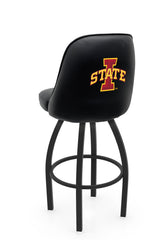 Iowa State L048 Swivel Bar Stool with Full Bucket Seat | NCAA Iowa State Full Bucket Bar Stool with Cyclones Logo