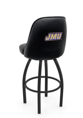 James Madison University L048 Swivel Bar Stool with Full Bucket Seat | NCAA James Madison University Full Bucket Bar Stool with Dukes Logo