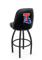 Louisiana Tech University L048 Swivel Bar Stool with Full Bucket Seat | NCAA Louisiana Tech University Full Bucket Bar Stool with Bulldogs Logo