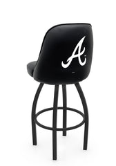 MLB Atlanta Braves L048 Swivel Bar Stool with Full Bucket Seat | Atlanta Braves Baseball Team Full Bucket Bar Stool with Licensed Logo