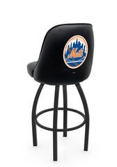 MLB New York Mets L048 Swivel Bar Stool with Full Bucket Seat | New York Mets Baseball Team Full Bucket Bar Stool with Licensed Logo