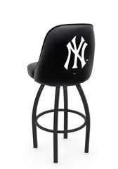 MLB New York Yankees L048 Swivel Bar Stool with Full Bucket Seat | New York Yankees Baseball Team Full Bucket Bar Stool with Licensed Logo