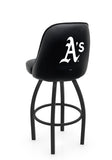 MLB Oakland Athletics L048 Swivel Bar Stool with Full Bucket Seat | Oakland Athletics Baseball Team Full Bucket Bar Stool with Licensed Logo