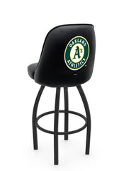 MLB Oakland Athletics L048 Swivel Bar Stool with Full Bucket Seat | Oakland Athletics Baseball Team Full Bucket Bar Stool with Licensed Logo