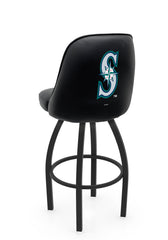 MLB Mariners L048 Swivel Bar Stool with Full Bucket Seat | Mariners Baseball Team Full Bucket Bar Stool with Licensed Logo