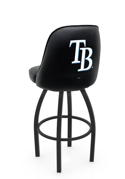 MLB Tampa Bay Rays L048 Swivel Bar Stool with Full Bucket Seat | Tampa Bay Rays Baseball Team Full Bucket Bar Stool with Licensed Logo