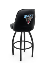 University of Maine L048 Swivel Bar Stool with Full Bucket Seat | NCAA University of Maine Full Bucket Bar Stool with Bears Logo