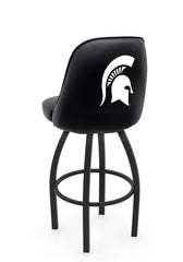 Michigan State University L048 Swivel Bar Stool with Full Bucket Seat | NCAA Michigan State University Full Bucket Bar Stool with Spartans Logo