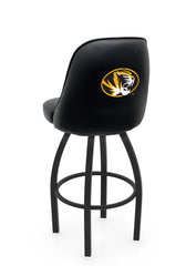University of Missouri L048 Swivel Bar Stool with Full Bucket Seat | NCAA University of Missouri Full Bucket Bar Stool with Tigers Logo
