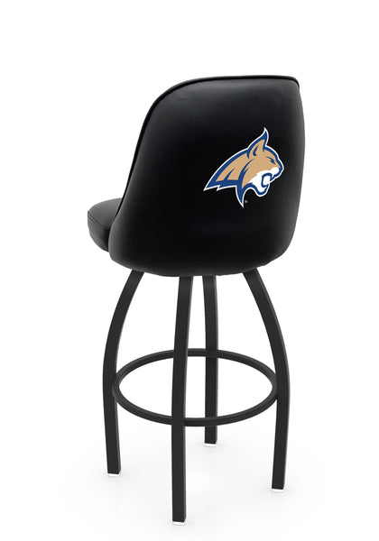 Montana State University L048 Swivel Bar Stool with Full Bucket Seat | NCAA Montana State University Full Bucket Bar Stool with Bobcats Logo