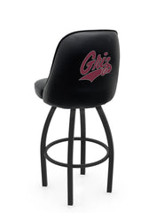 University of Montana L048 Swivel Bar Stool with Full Bucket Seat | NCAA University of Montana Full Bucket Bar Stool with Grizzlies Logo
