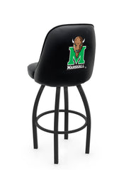 Marshall University L048 Swivel Bar Stool with Full Bucket Seat | NCAA Marshall University Full Bucket Bar Stool with Thundering Herd Logo