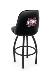 Mississippi State University L048 Swivel Bar Stool with Full Bucket Seat | NCAA Mississippi State University Full Bucket Bar Stool with Bulldogs Logo